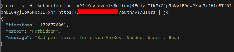 api key permission